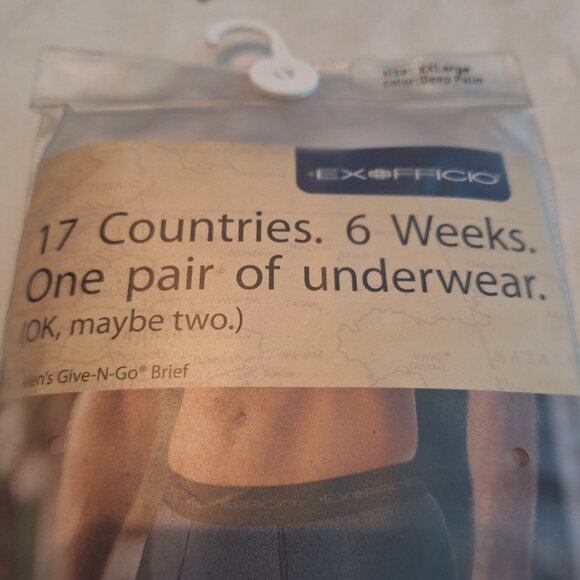 EXOFFICIO Men’s Give-N-Go Color Deep Palm Briefs Underwear Size XXL- NEW - Picture 2 of 8